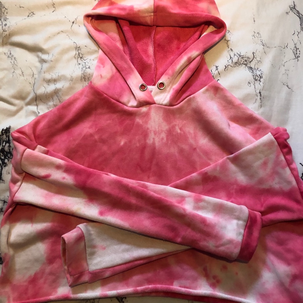 tie-dye crop hoodie